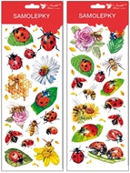 Stickers  34x12 cm Ladybirds with Glitter