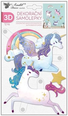 Unicorn Wall Stickers 3D 15 x 25 cm