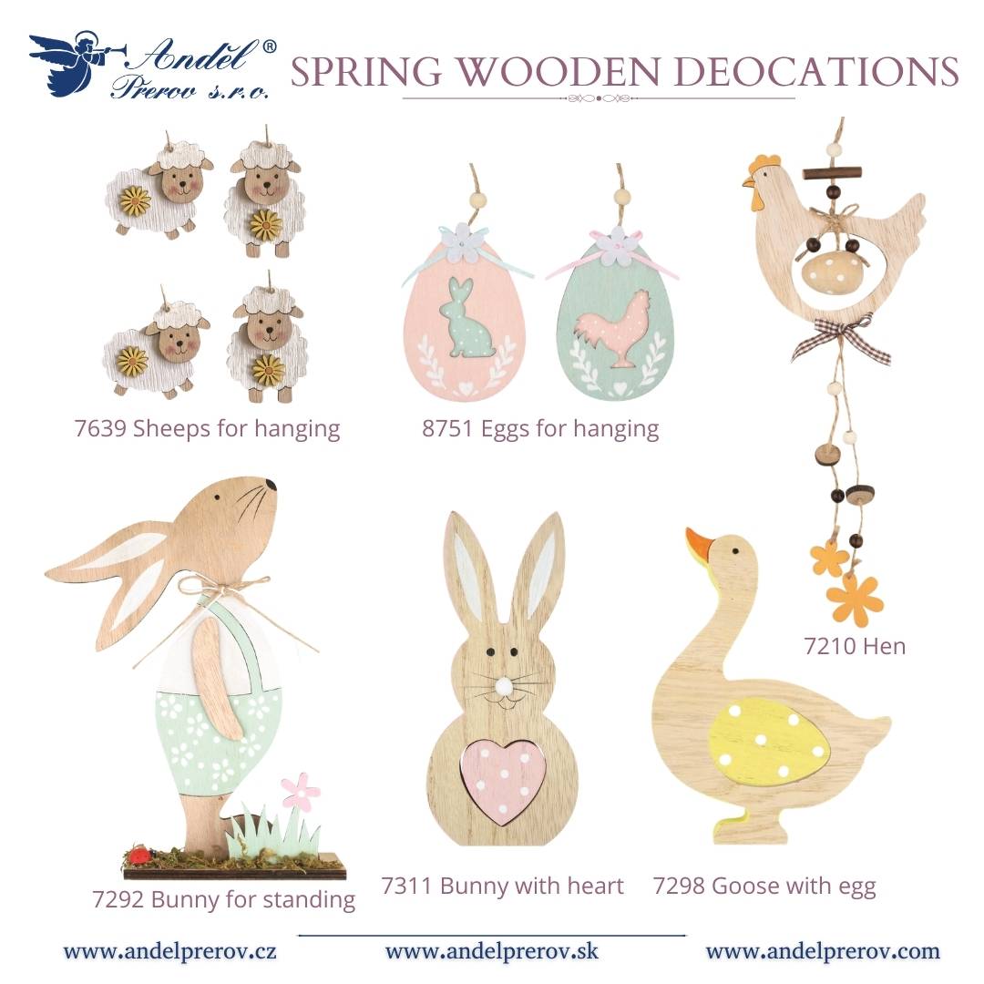 Spring wooden decorations