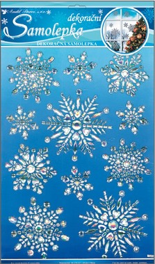 Sticker 41 x 29 cm, Holographic Snowflakes
