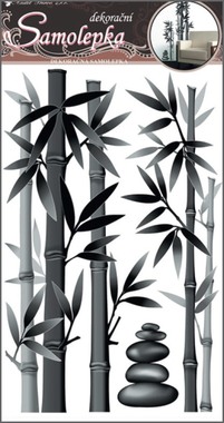 Wall Sticker 60x32 cm, Grey Bamboo