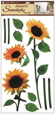 Wall Sticker 60x32 cm, 3 Sunflowers