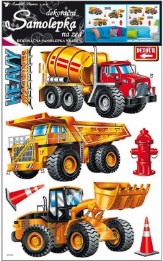 Wall Sticker 60x42 cm, Building Machinery