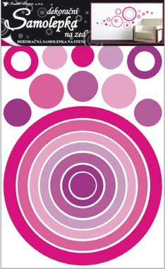 Wall Sticker 60x42 cm, Pink Circle 