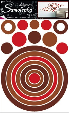 Wall Sticker 60x42 cm, Brown Circle 
