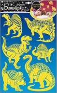 Wall Sticker 41x29 cm, Glow in the Dark, Dino