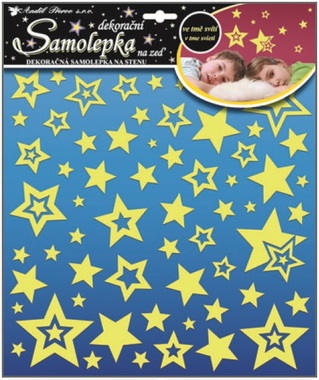 Wall Sticker Glow in the Dark 31x29 cm, Stars