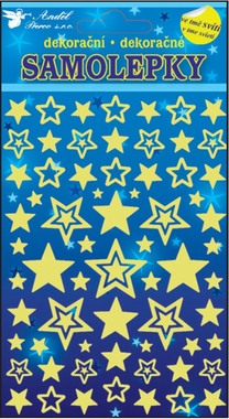 Wall Sticker Glow in the Dark 18x13 cm, Stars