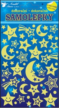 Wall Sticker Glow in the Dark 18x13 cm, Night Sky