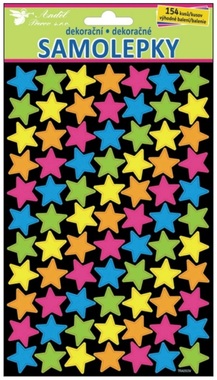 Sticker, Neon Stars 21x14 cm