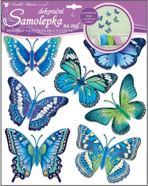 Wall Sticker Butterflies 30,5x30,5 cm Blue