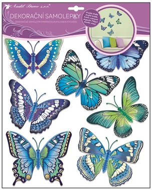 Wall Sticker Butterflies 30,5x30,5 cm Blue