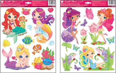 Wall Stickers 33 x 29 cm, Fairies and Mermaids
