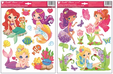 Wall Stickers 33 x 29 cm, Fairies and Mermaids