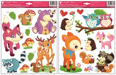 Wall Sticker 33 x 29 cm, Forest Animals