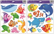 Wall Sticker 33 x 29 cm, Sea Creatures