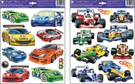 Wall Sticker 33 x 29 cm, Racing Cars 