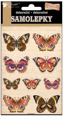 Handmade Stickers 19x10 cm, Butterflies