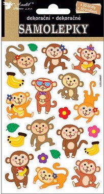 Wiggle-Eye Stickers 19x10 cm, Monkeys