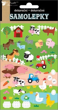Puffy Stickers 19x10 cm,Farm