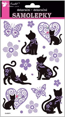 Stickers 21x14 cm, Glam Cats