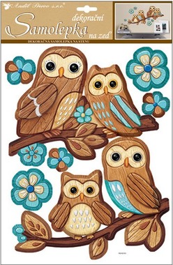 Wall Stickers 42x28 cm, 3D, Owls