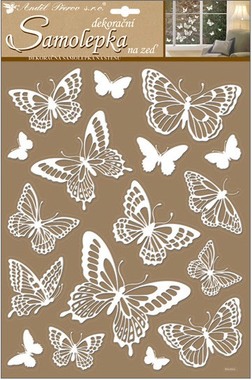 Wall Stickers 41x28 cm, White Butterflies