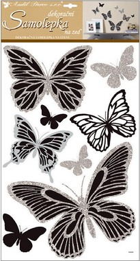 Wall Stickers Glitter 60x32 cm, Butterflies