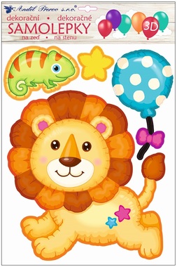 Balloon 3D Wall Sticker Lion 35 x 27 cm