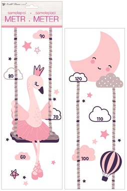 Wall Sticker Growth Chart up to 120 cm, Swan