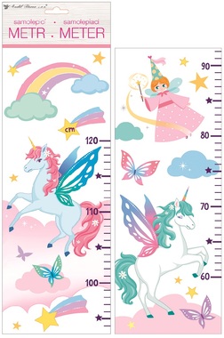 Wall Sticker Growth Chart up to 120 cm, Unicorn