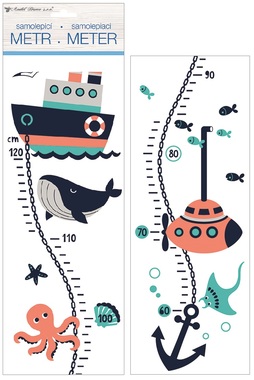 Wall Sticker Growth Chart up to 120 cm, Naval 