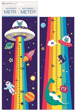 Wall Sticker Growth Chart up to 120 cm, Spaceship
