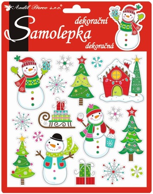 Stickers Funny Christmas 3D 18x17 cm 
