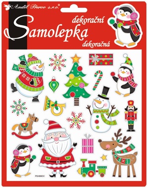  Stickers Funny Christmas 3D 18x17 cm 