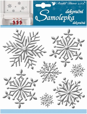 Stickers 18x17 cm, Icy Snowflakes