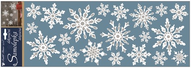 Sticker 57x20 cm, Metallic Effect, Snowflakes