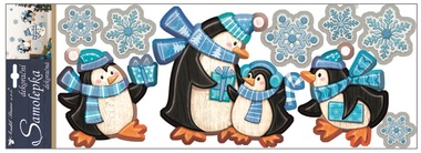 Stickers 57x20 cm, 3D, Penguins
