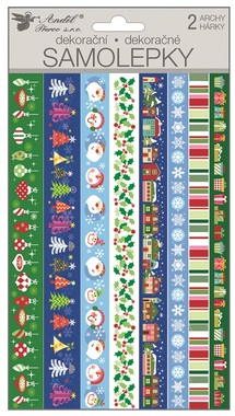 Washi Tapes 25x14 cm, 2 Sheets, Christmas 