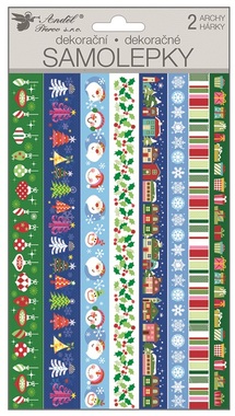 Washi Tapes 25x14 cm, 2 Sheets, Christmas 