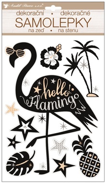 Sticker 36 x 21 cm, Pop up, Flamingo