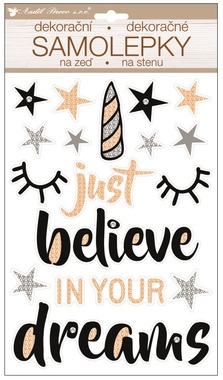 Sticker 36 x 21 cm, Pop up, Believe in Dreams 