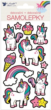 Sticker 3D 9,5 x 21 cm, Unicorns