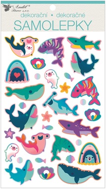 Stickers 3D 14 x 25 cm, Sea Life