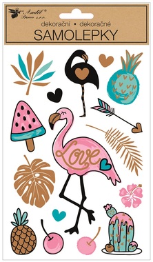 Stickers 14 x 25 cm, Flamingo