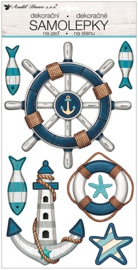 Wall Stickers 25 x 47 cm, 3D, Naval