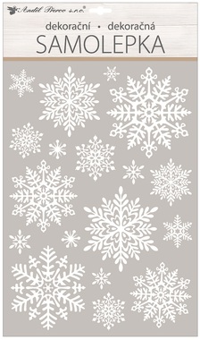Glitter Sticker 30x50 cm, Snowflakes