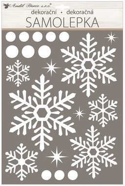 Glitter Sticker 41x28 cm, Snowflakes