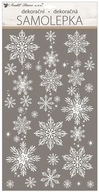 Glitter Sticker 25 x 31 cm, Snowflakes