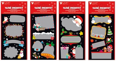 Secret Christmas Scratch off Gift Tag Stickers 8 x 14,5 cm